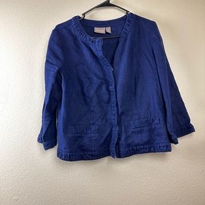 Chico's Linen Cardigan Langenlook Size M